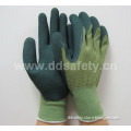 13 Gauge Mixed Bamboo Fiber Liner Black Latex Work Gloves (DNL316)